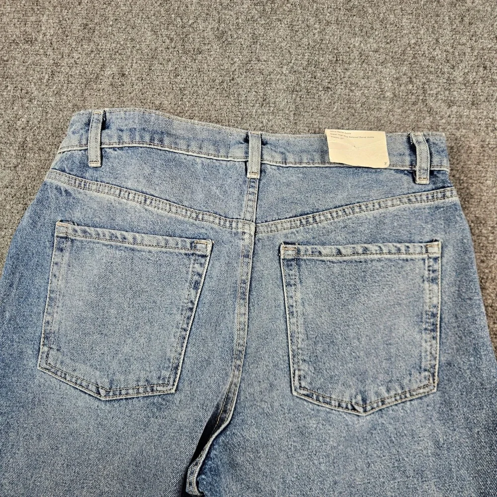 Jason Wu Jaime Barrel Ankle Jeans Super High Rise Light Wash Denim Size 2/27